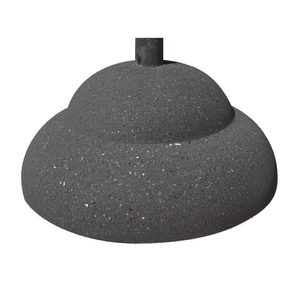 TF3300 Concrete Umbrella Stand — Weatherstone — W38 Night — digitally rendered color preview