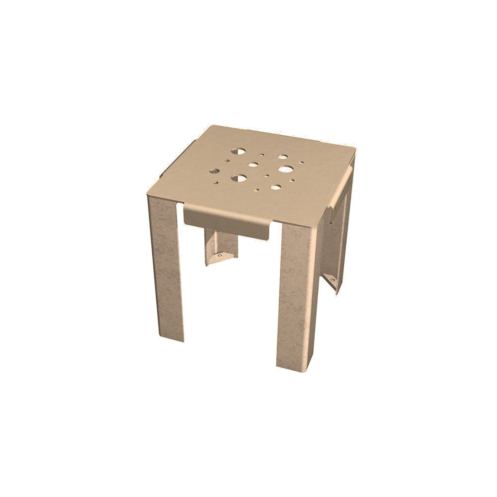 WS215 Steel Bench Seating — Metal Powder Coat — S44 Putty — digitally rendered color preview