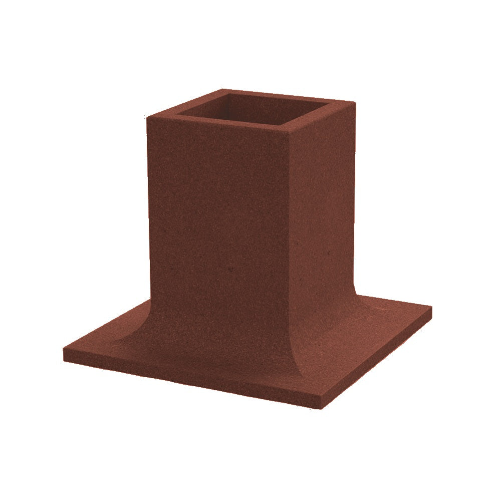 ZB.PU.01 Pop Up Concrete Planter — Weatherstone — W24 Brick Red — digitally rendered color preview