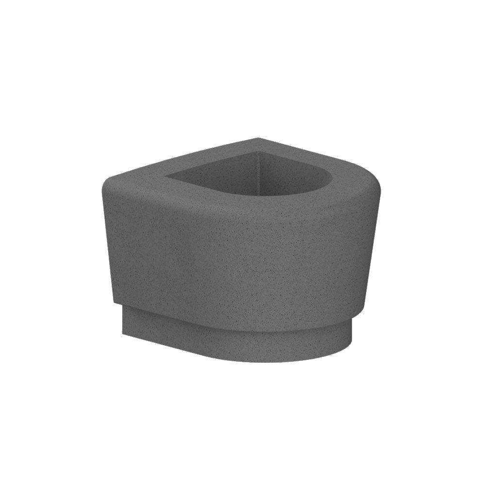 WS9073 Our Town Curve Planter end — Acid Wash — A26 Charcoal — digitally rendered color preview