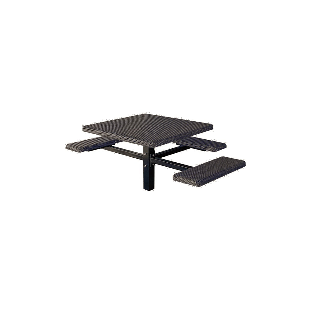 MF1061 Square 3-Bench Inground Mount ADA Compliant Table — Metal Powder Coat — 84 Beige — digitally rendered color preview
