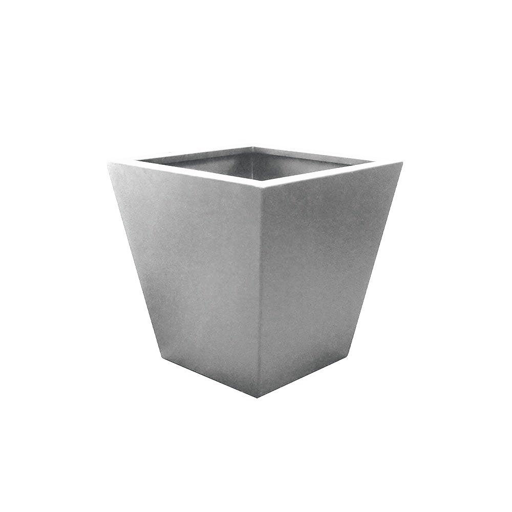 WS502 Executive Series Tapered Aluminum Planter — Metal Powder Coat — 9 White — digitally rendered color preview