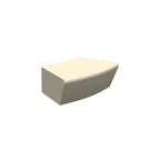 ZB.CE.05 Curved Rectangle Concrete Bench — Acid Wash — A20 White — digitally rendered color preview
