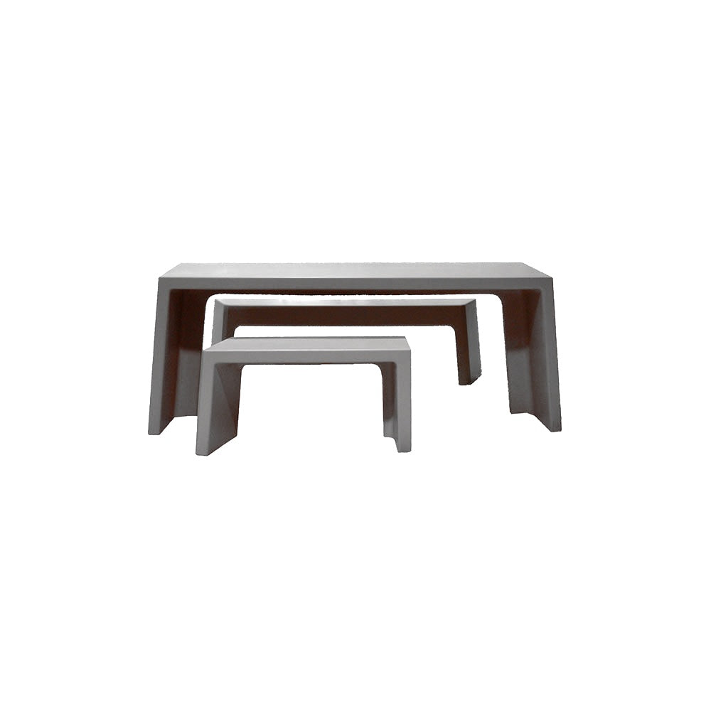 TF3195 Free-Standing 2 Bench Concrete ADA Compliant Table Set — Acid Wash — A31 Fog — digitally rendered color preview