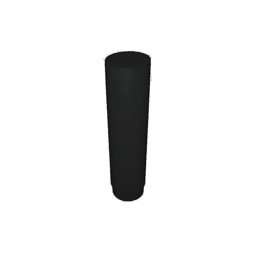 351054 Plastic Bollard Cover — Plastic — 8 Black — digitally rendered color preview