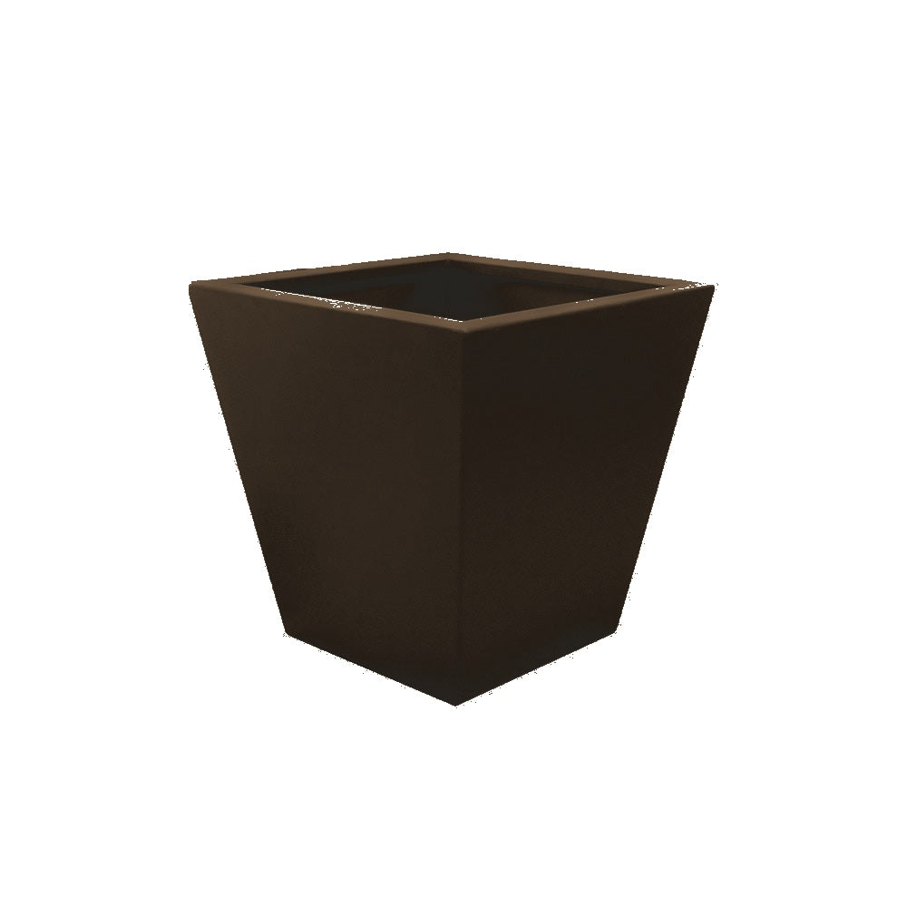 WS500 Executive Series Tapered Aluminum Planter — Metal Powder Coat — 10 Bronze — digitally rendered color preview