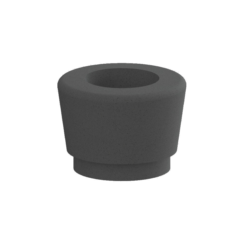 WS9086 Our Town Single Round Planter — Weatherstone — W38 Night — digitally rendered color preview