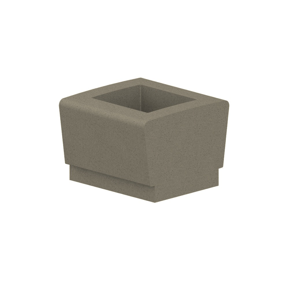 WS9033 Our Town Square Planter — Weatherstone — W23 Gray — digitally rendered color preview