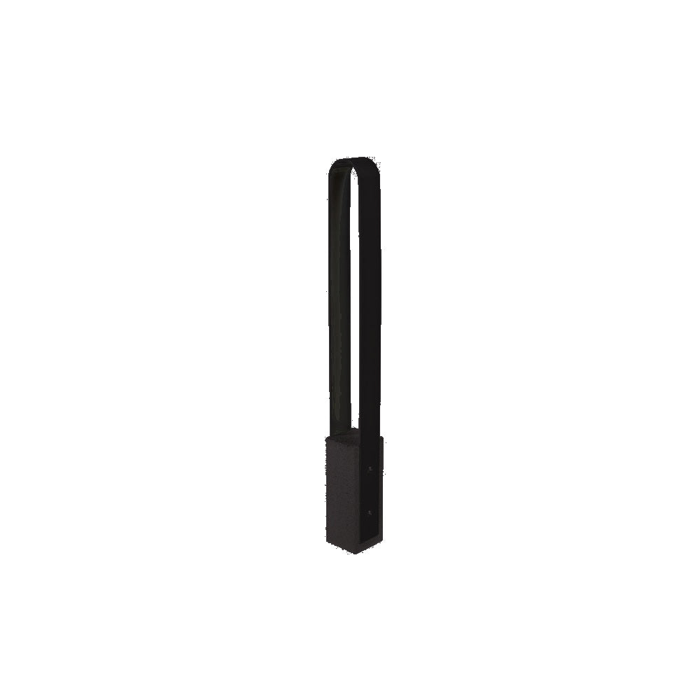 DF6510 Collaboration Vault Bike Bollard - Short/Rounded — Metal Powder Coat — 8 Black — digitally rendered color preview