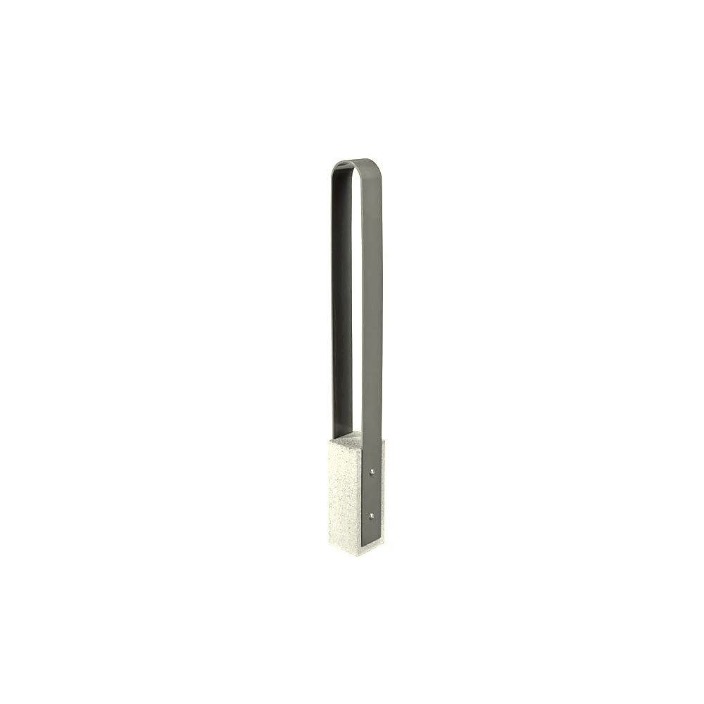 DF6510 Collaboration Vault Bike Bollard - Short/Rounded — Weatherstone — W30 Star — digitally rendered color preview