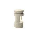 TF6051 St. Pete Lighted Concrete Bollard — Acid Wash — A20 White — digitally rendered color preview