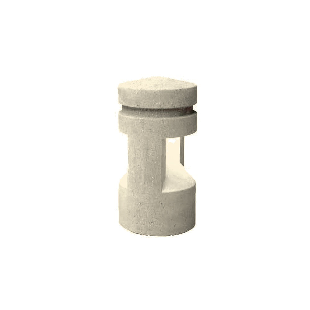 TF6051 St. Pete Lighted Concrete Bollard — Acid Wash — A20 White — digitally rendered color preview