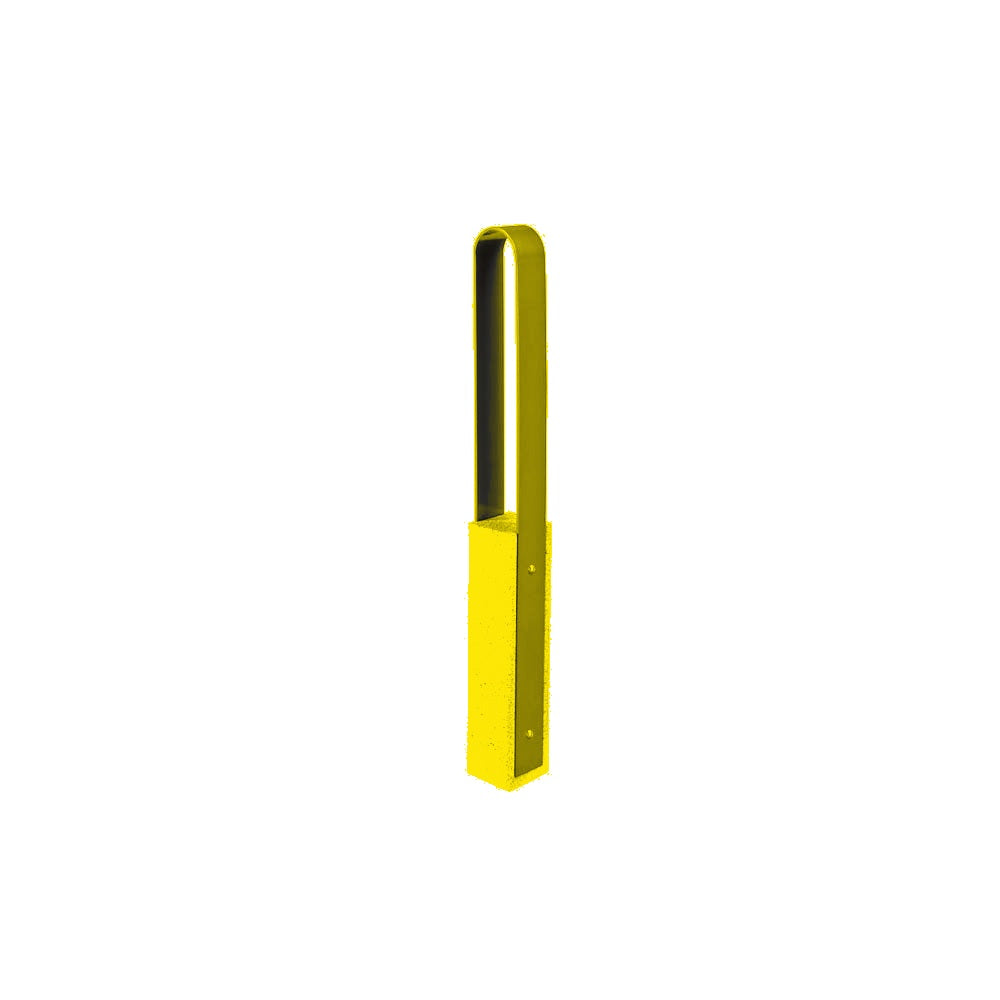 DF6515 Collaboration Vault Bike Bollard - Medium/Rounded — Metal Powder Coat — S1 Yellow — digitally rendered color preview
