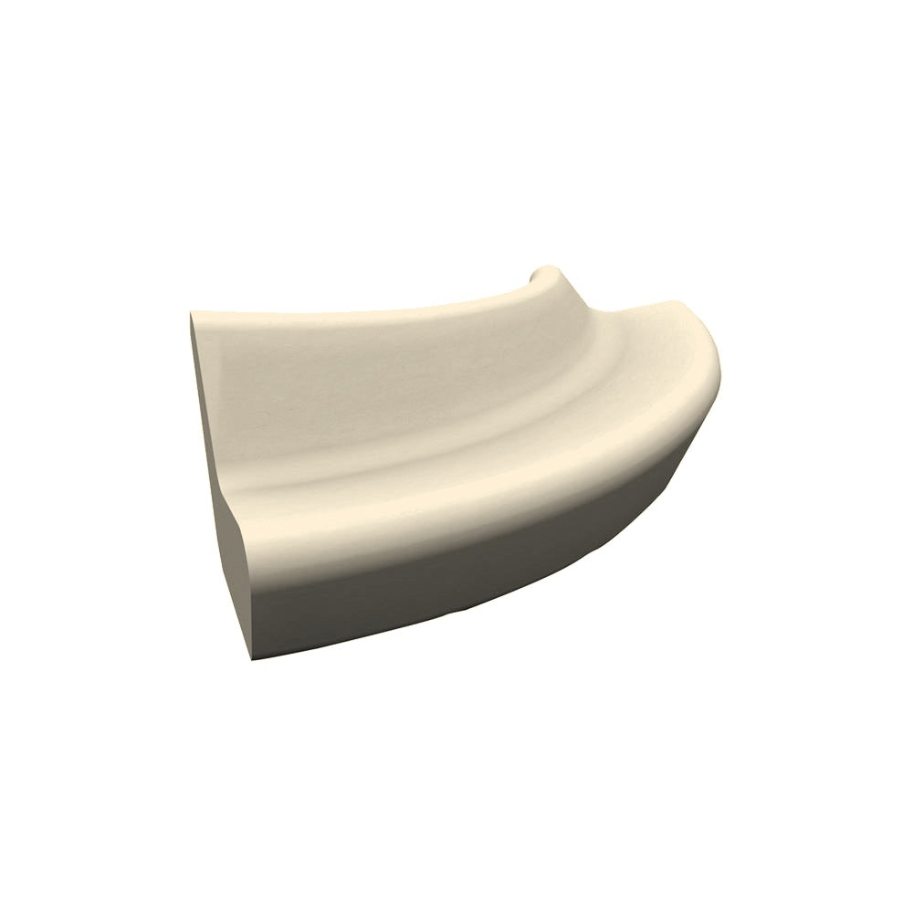 ZB.IO.04 Outside End Bench — Weatherstone — W20 White — digitally rendered color preview