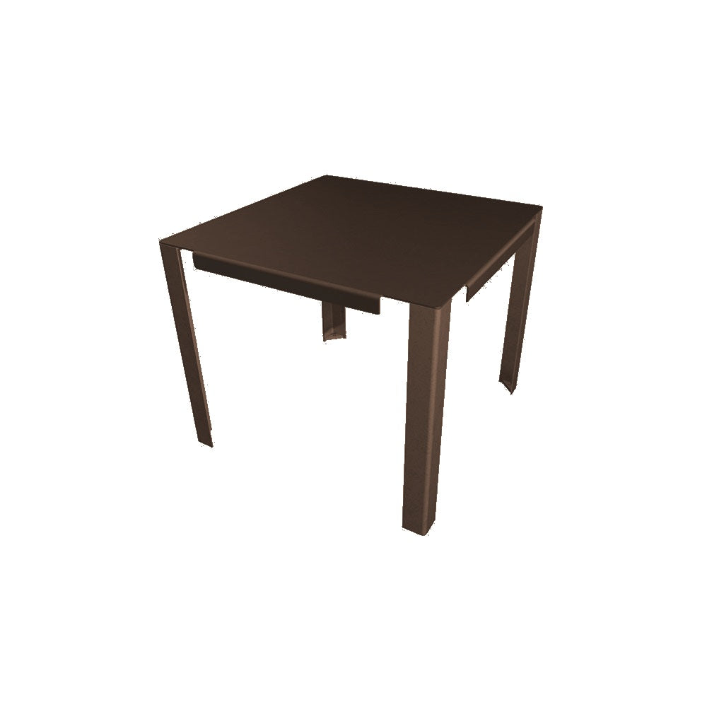 WS213 Steel Dining Table — Metal Powder Coat — S45 Brown — digitally rendered color preview