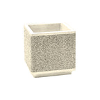 TF4195 Form Square Concrete Planter — Acid Wash — A20 White — digitally rendered color preview