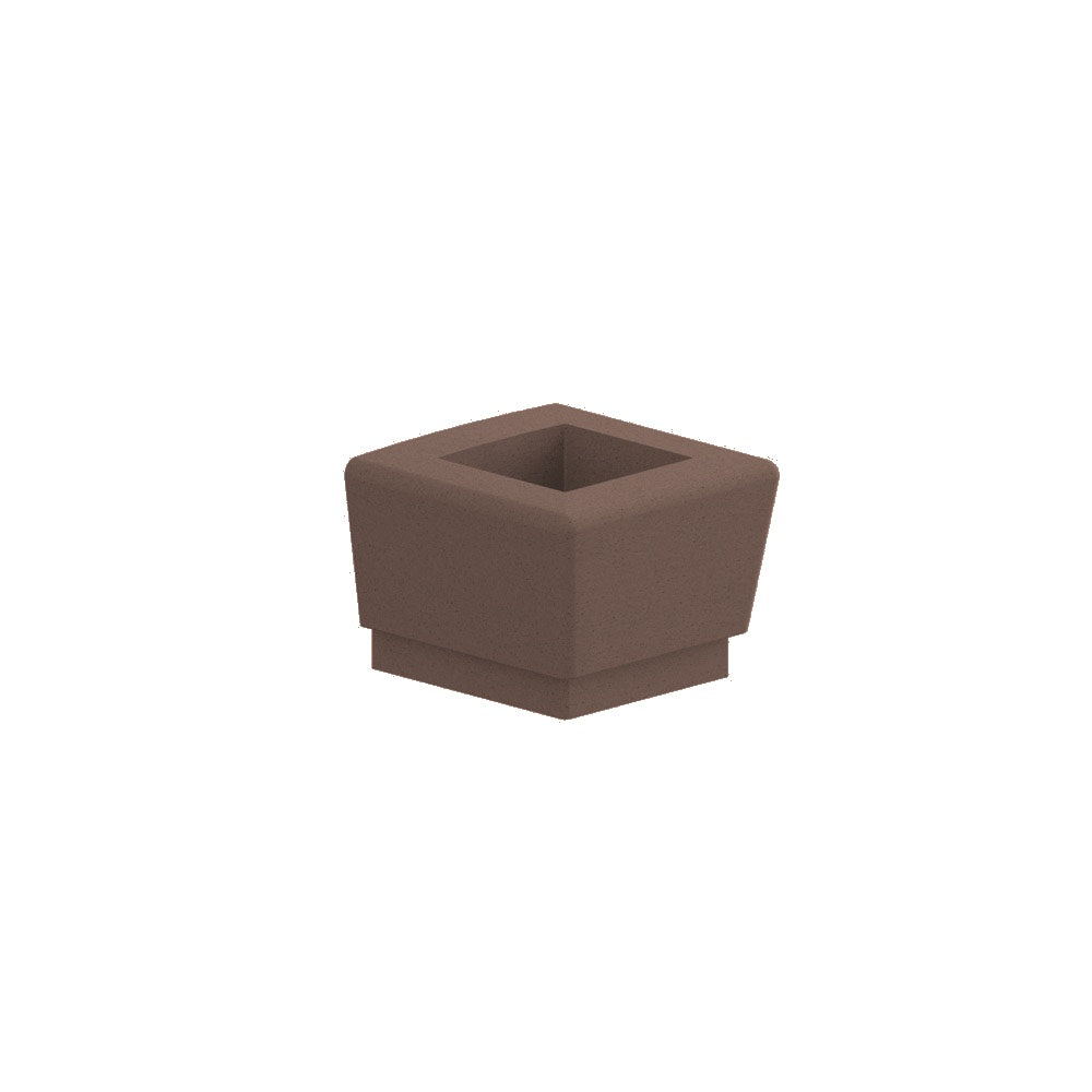 WS9113 Our Town Square Planter End — Acid Wash — A25 Brown — digitally rendered color preview
