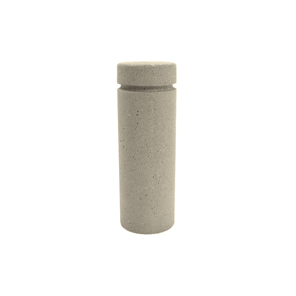 TF6018 Concrete Bollard with Reveal Line — Acid Wash — A20 White — digitally rendered color preview