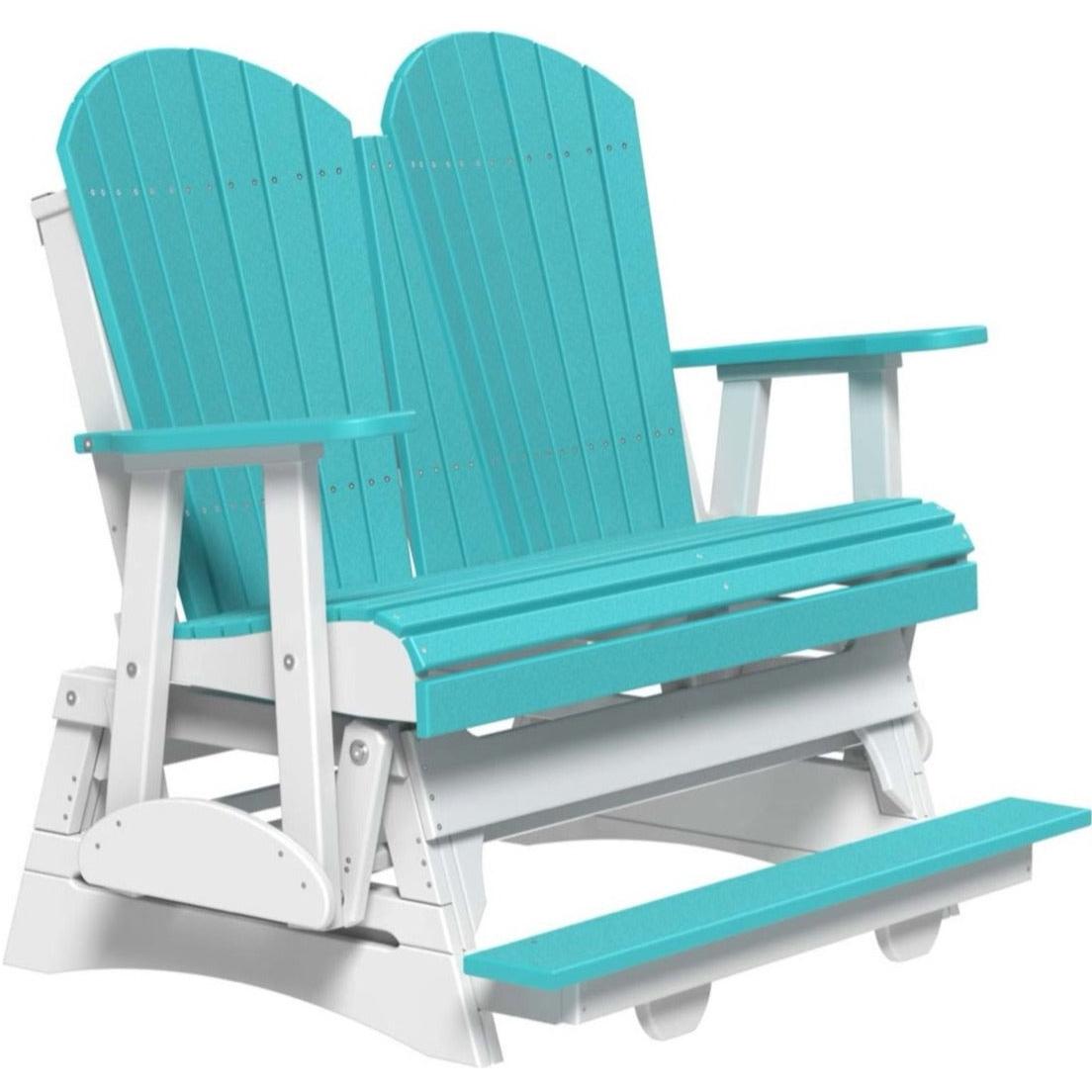 LuxCraft 4ft Adirondack Balcony Glider Double Outdoor Seat
