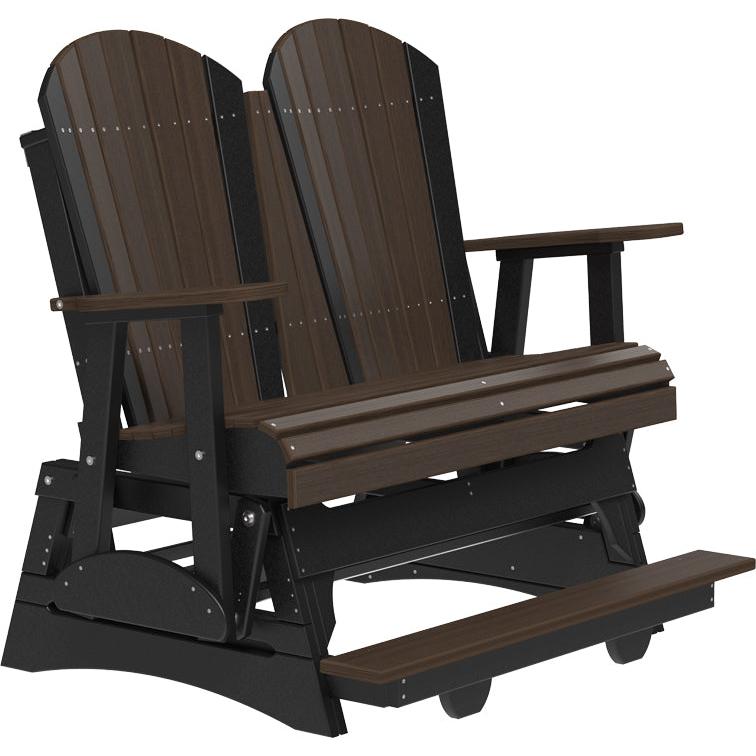 LuxCraft 4ft Adirondack Balcony Glider Double Outdoor Seat