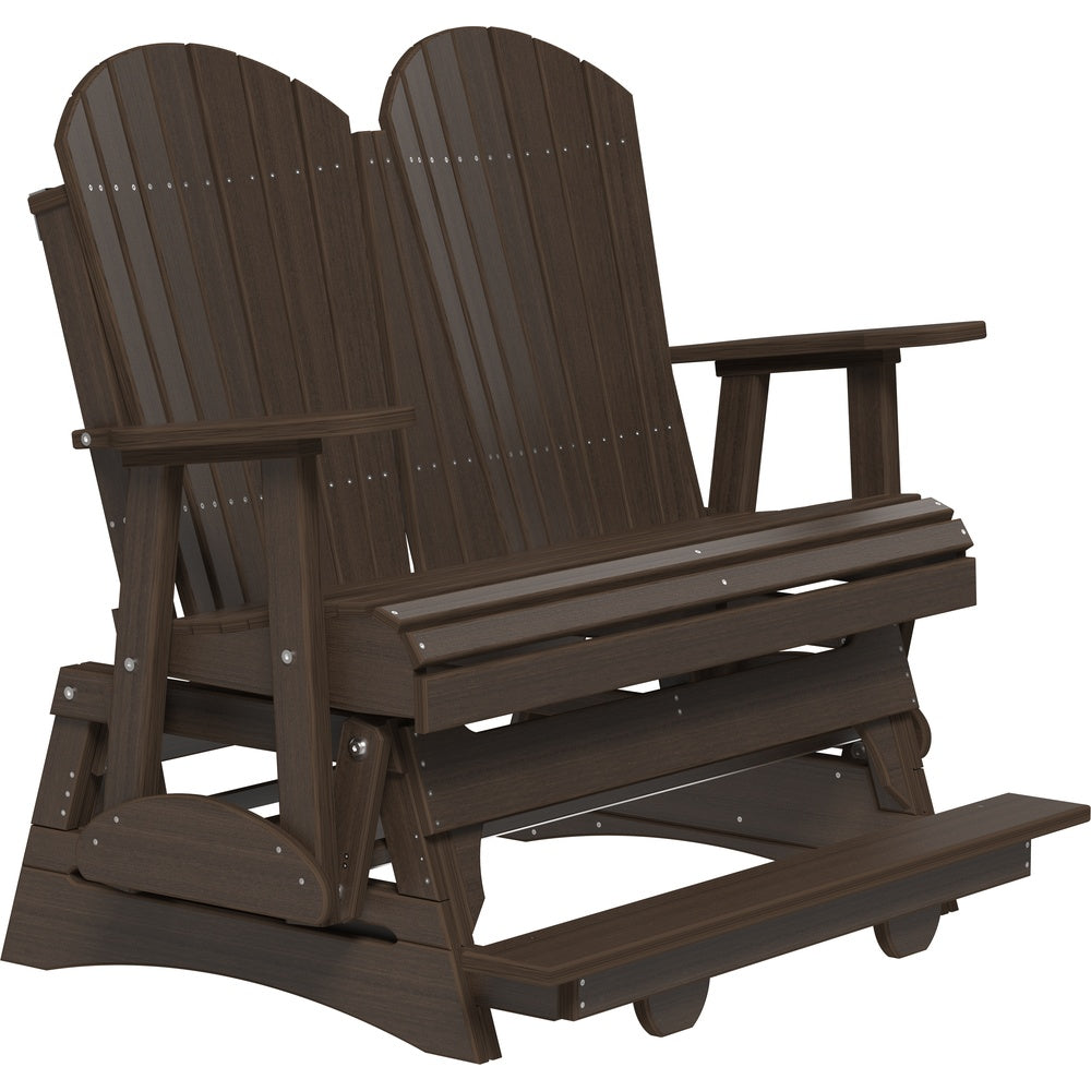 LuxCraft 4' Adirondack Balcony Glider (4APBAG) - 4APBAGBZW 4' Adirondack Poly Balcony Glider (Brazilian Walnut)