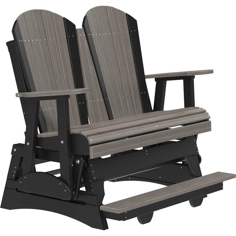 LuxCraft 4ft Adirondack Balcony Glider Double Outdoor Seat