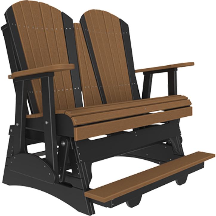 LuxCraft 4ft Adirondack Balcony Glider Double Outdoor Seat