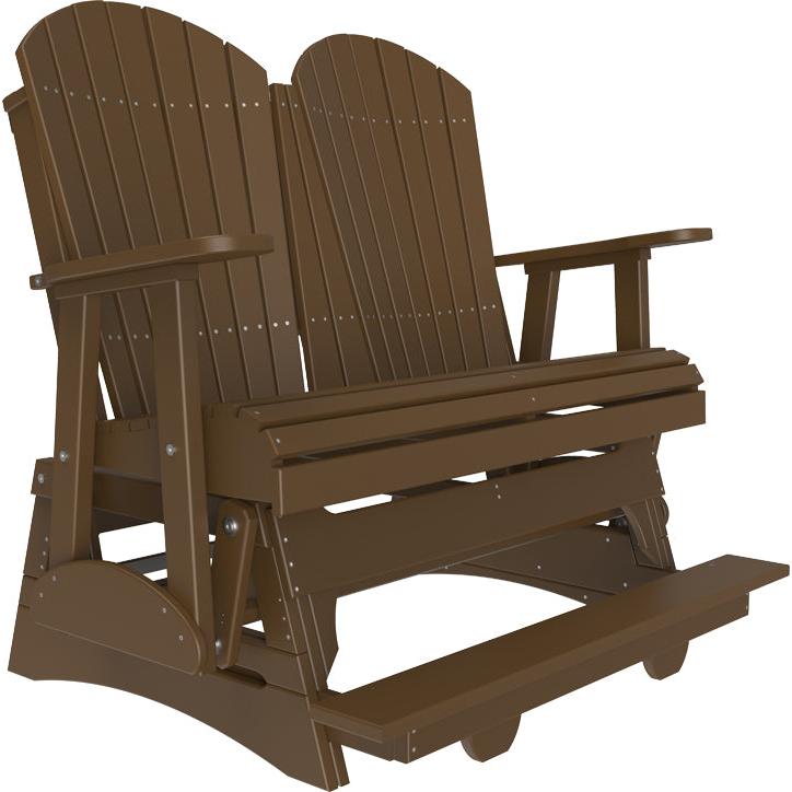LuxCraft 4ft Adirondack Balcony Glider Double Outdoor Seat