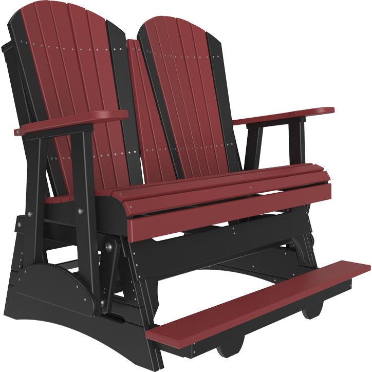 LuxCraft 4ft Adirondack Balcony Glider Double Outdoor Seat