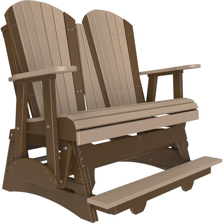LuxCraft 4ft Adirondack Balcony Glider Double Outdoor Seat