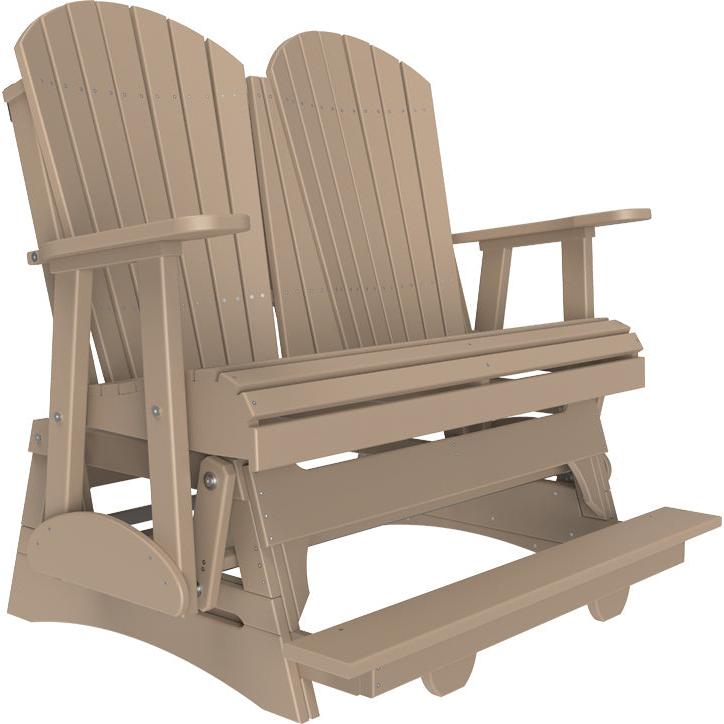 LuxCraft 4ft Adirondack Balcony Glider Double Outdoor Seat
