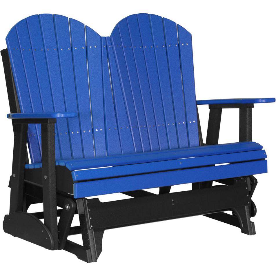 LuxCraft 4' Adirondack Glider Poly Loveseat