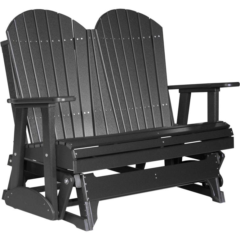 LuxCraft 4' Adirondack Glider Poly Loveseat