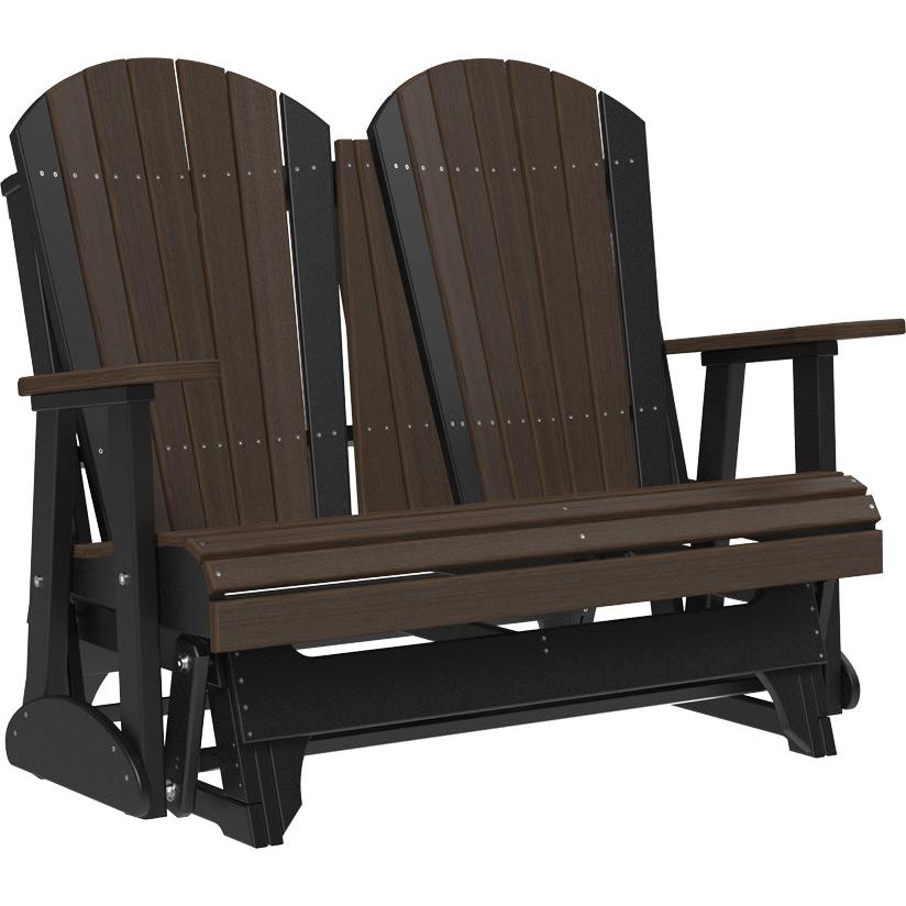 LuxCraft 4' Adirondack Glider Poly Loveseat