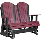 LuxCraft 4' Adirondack Glider Poly Loveseat