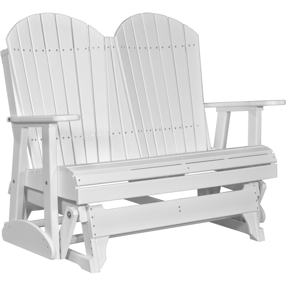 LuxCraft 4' Adirondack Glider Poly Loveseat