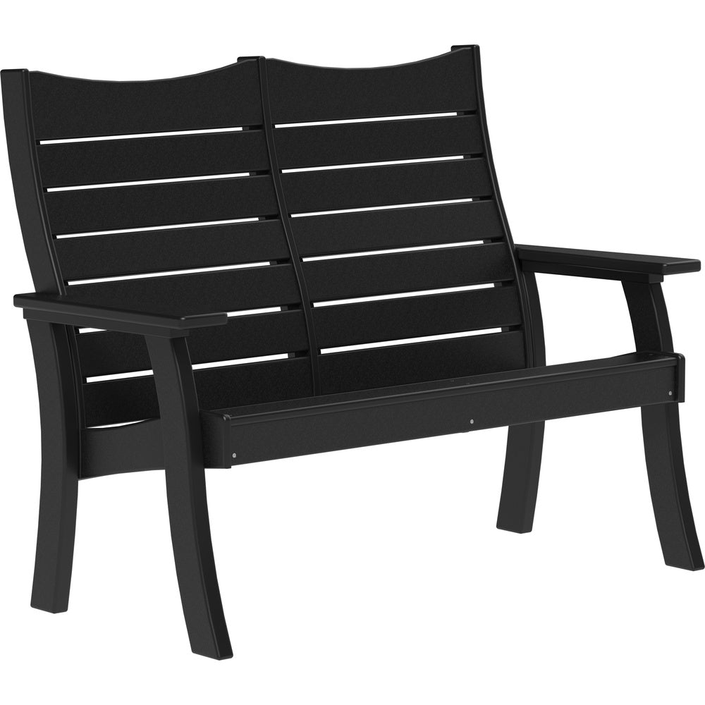 LuxCraft 4' Contour Bench (4COPB) - 4COPBBK 4' Contour Poly Bench (Black)