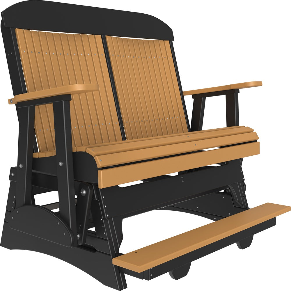 LuxCraft 4' Classic Balcony Glider (4CPBAG) - 4CPBAGCB 4' Classic Balcony Glider (Cedar & Black)