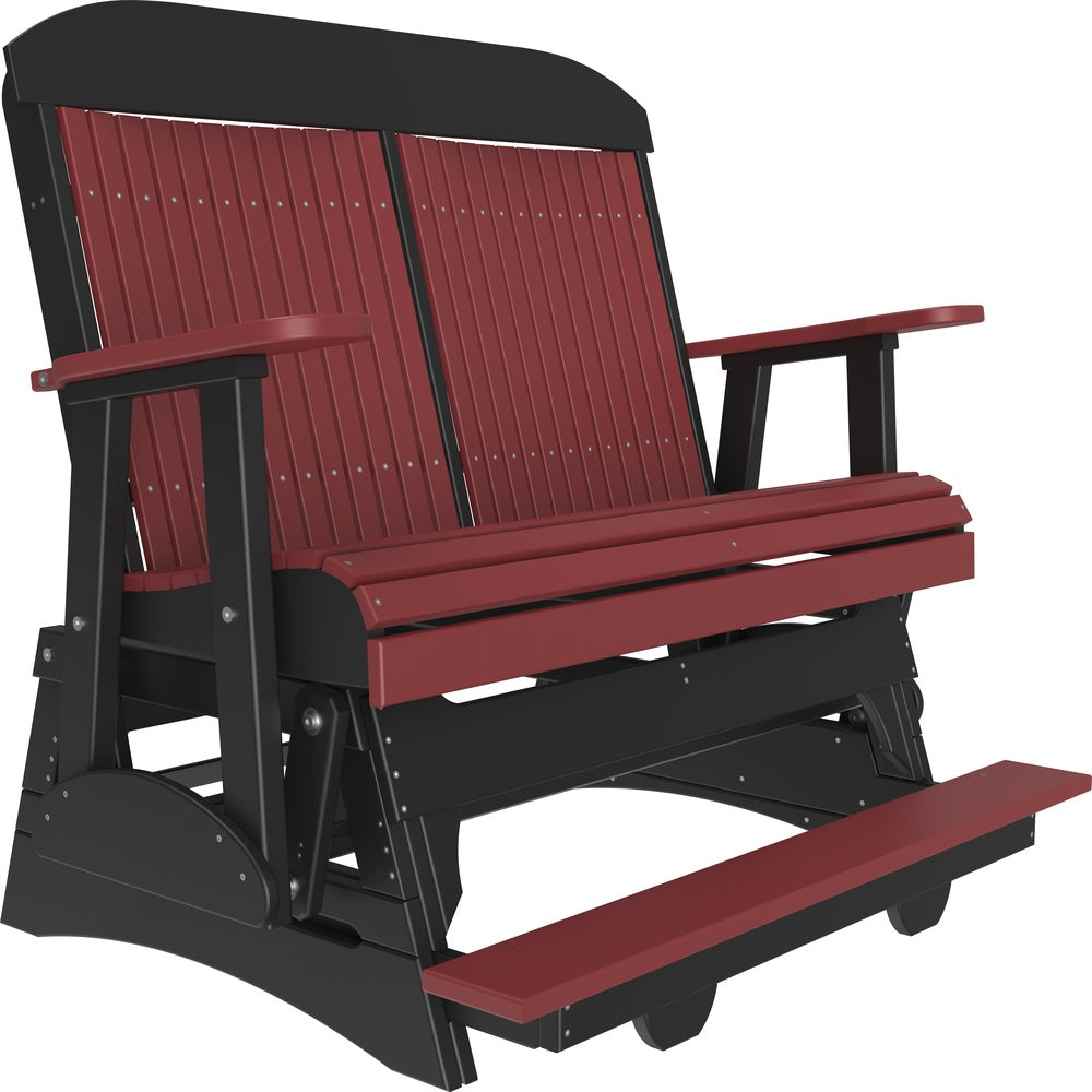 LuxCraft 4' Classic Balcony Glider (4CPBAG) - 4CPBAGCHB 4' Classic Balcony Glider (Cherrywood & Black)