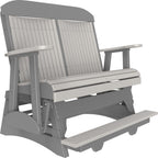 LuxCraft 4' Classic Balcony Glider (4CPBAG) - 4CPBAGDGS 4' Classic Balcony Glider (Dove Gray & Slate)