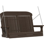 LuxCraft 4' Classic Swing (4CPS) - 4CPSBZW 4' Classic Poly Swing (Brazilian Walnut)