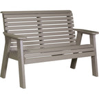 LuxCraft 4' Plain Bench (4PPB) - 4PPBWW 4' Plain Poly Bench (Weatherwood)