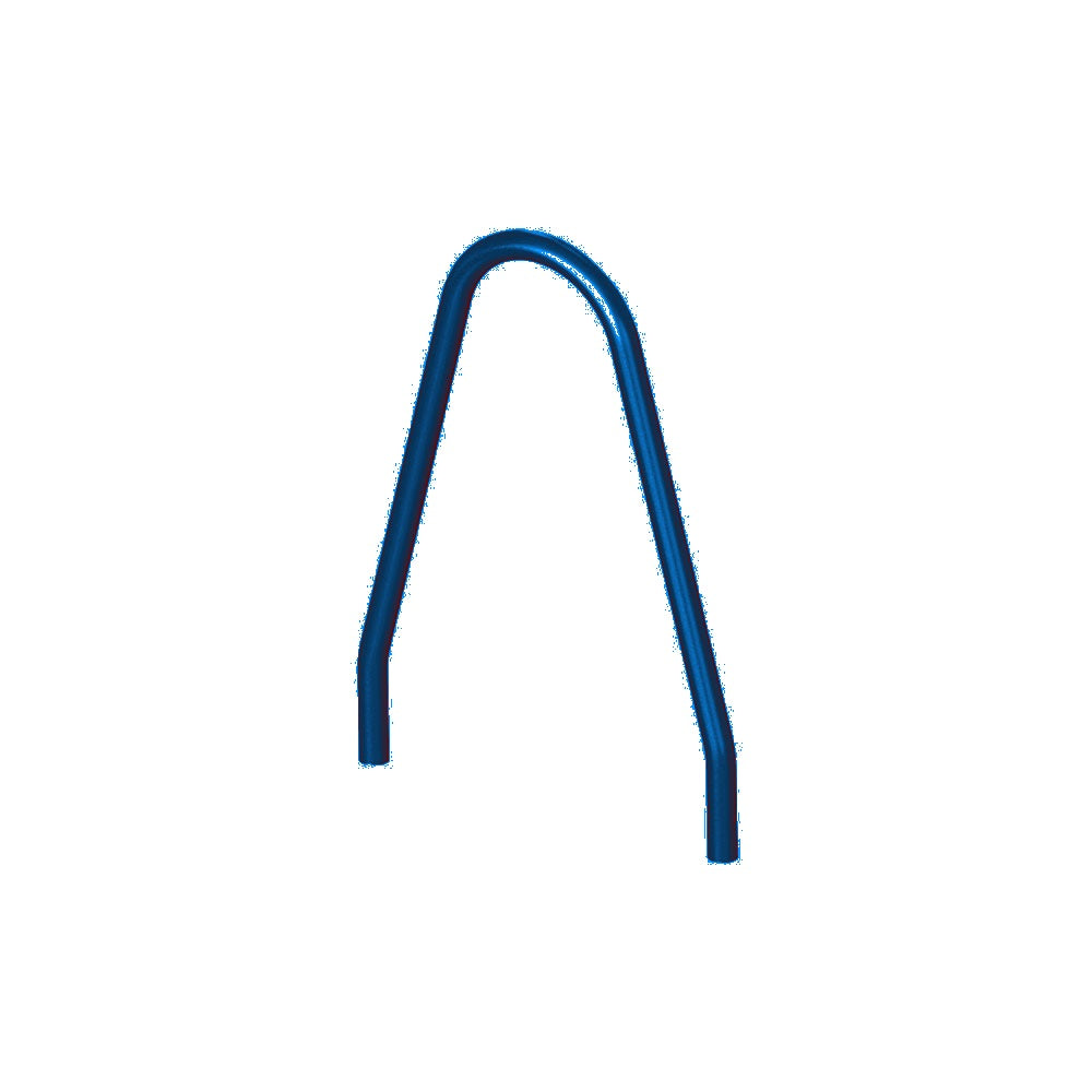 MF9021 Inground Mount Bola Metal Bike Rack — Metal Powder Coat — S7 Sky Blue — digitally rendered color preview