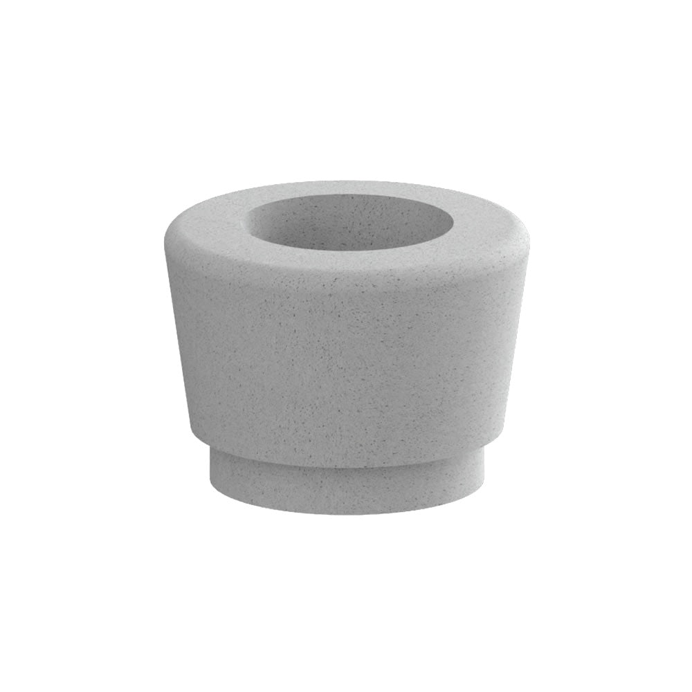 WS9086 Our Town Single Round Planter — Acid Wash — A31 Fog — digitally rendered color preview