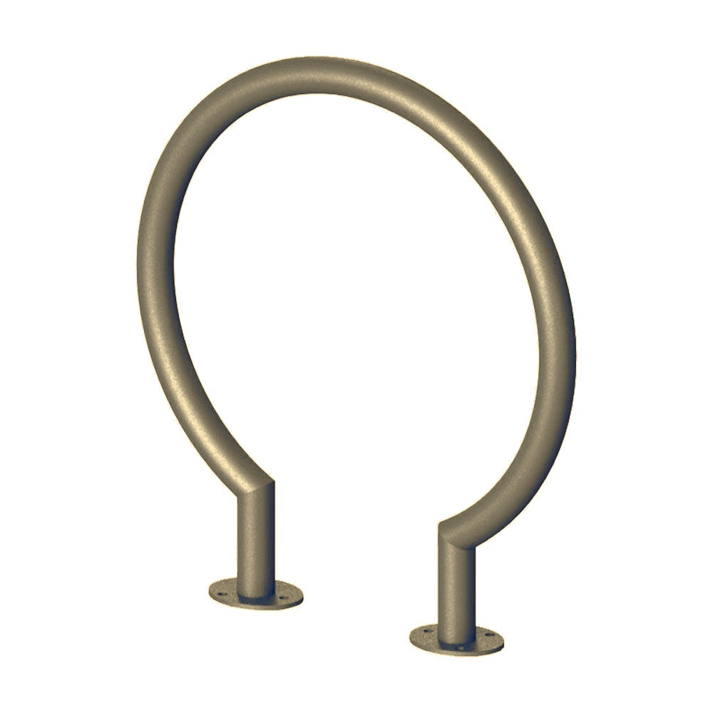 MF9022 Surface Mount Circle Bike Rack — Metal Powder Coat — 7 Sand — digitally rendered color preview