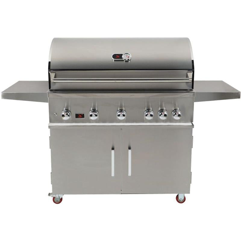 Whistler 42-Inch 5-Burner Gas Grill with Rear Infrared Burner, Grill Lights, Rotisserie Kit & Cover