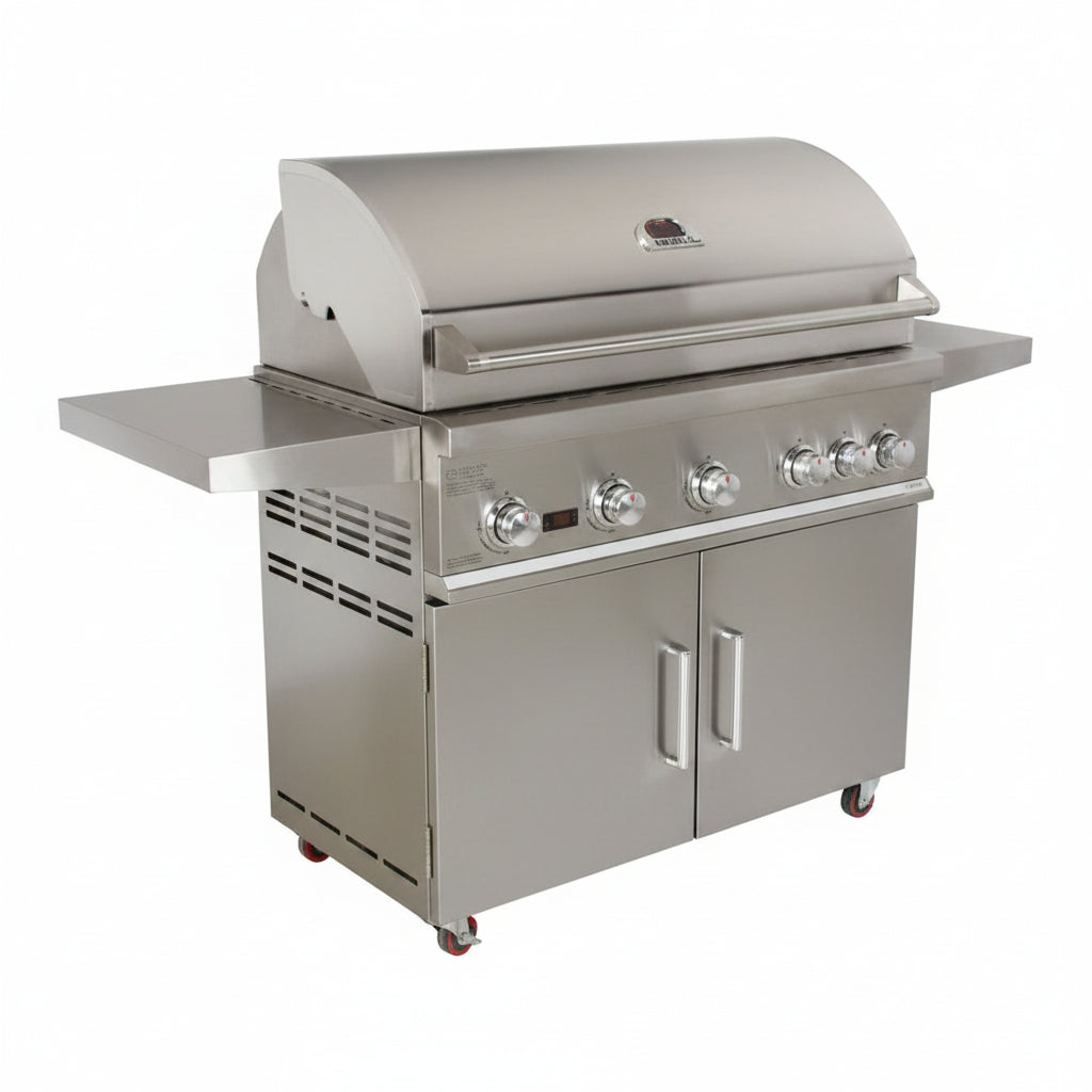 Whistler 42-Inch 5-Burner Gas Grill with Rear Infrared Burner, Grill Lights, Rotisserie Kit & Cover