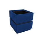 TF4255 Square Stackable Plastic Planter — Plastic — 0 Blue — digitally rendered color preview