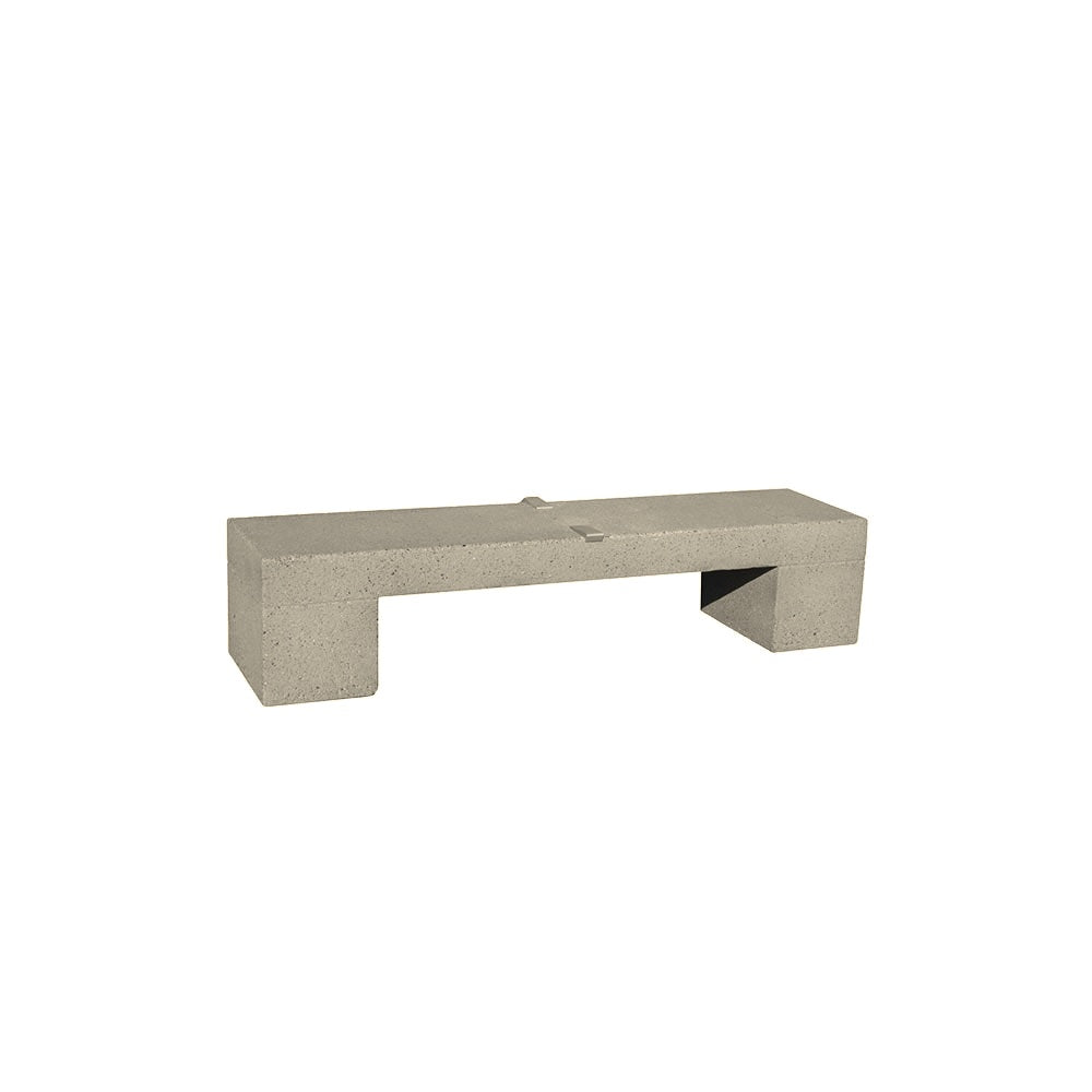 TF5027 Concrete Tech Bench — Weatherstone — W20 White — digitally rendered color preview
