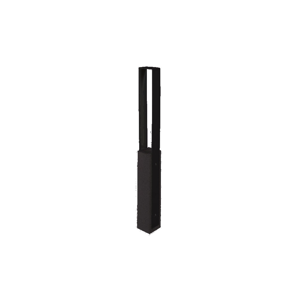 DF6530 Collaboration Vault Bike Bollard - Medium/Square — Metal Powder Coat — 8 Black — digitally rendered color preview